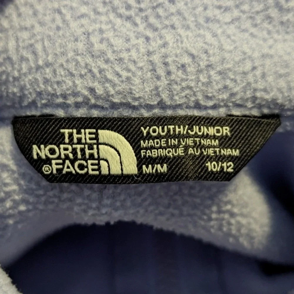 The North Face Youth TKA Glacier Full Zip Fleece Jacket Light Purple M 10/12